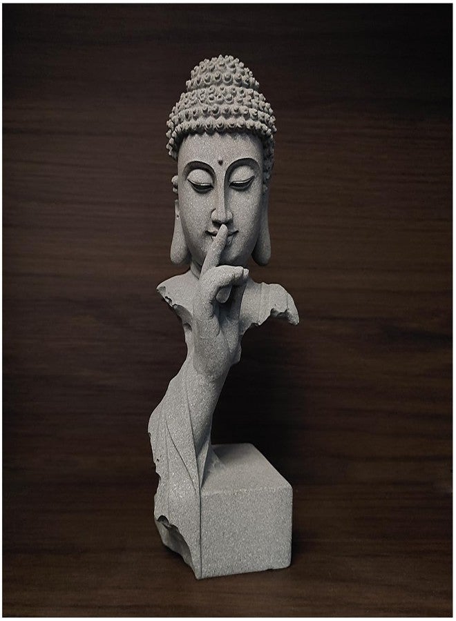livelyfish Meditating Buddha Statue Zen Garden Statues Sandstone Thinker Buddha Sculpture Figurine for Fish Tank Aquarium Home Decorations, Gift (Medium) - Image 1